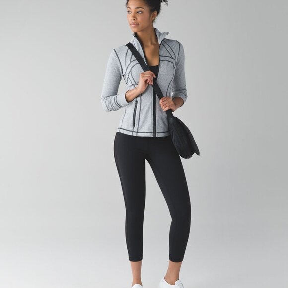 Lululemon Define Jacket pinstripes White Black sz 8 - Picture 9 of 11